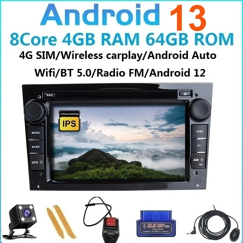 

4G SIM Carplay Android 13 Car Radio For Opel Antara Vectra Corsa Vivaro Zafira Meriva Car GPS Stereo Audio Car Play IPS DSP