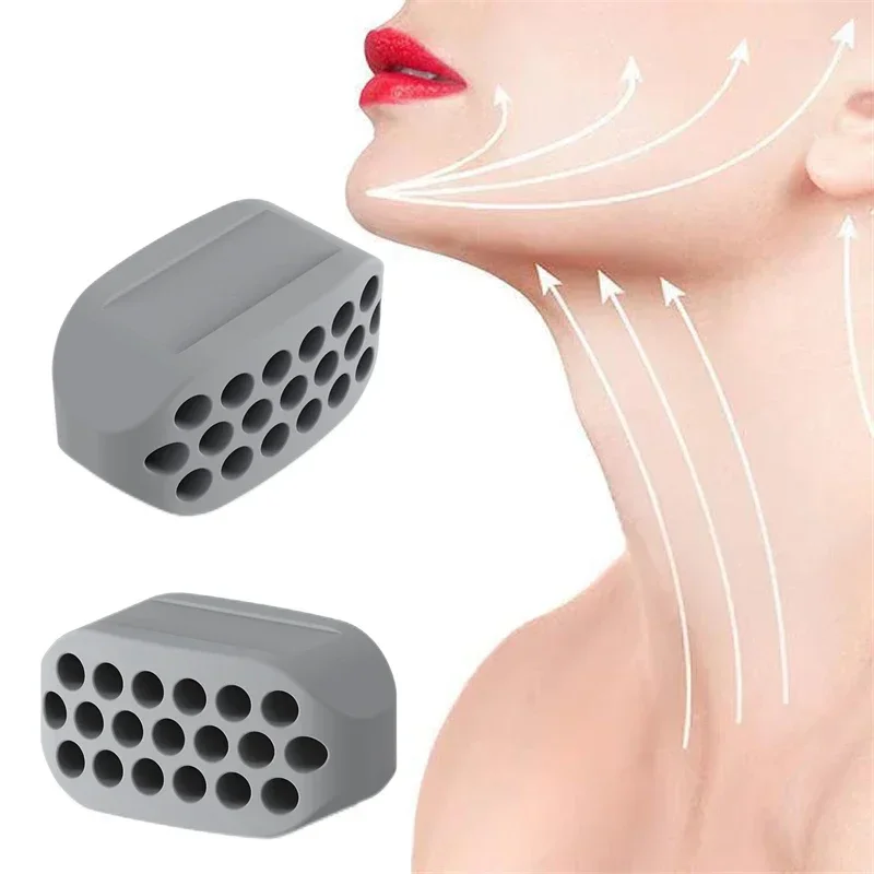 Silicone Jaw Line Exerciser Jawline Chew Ball Fitness Facial Toner Face And Neck Muscle Trainer Chin Cheek Exercise Jawliner