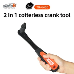 Super B 2 In 1 Cotterless Crank Tool Bicycle Repair Tool for Both Standard Square Type and Shimano® Octalink, ISIS Drive® System