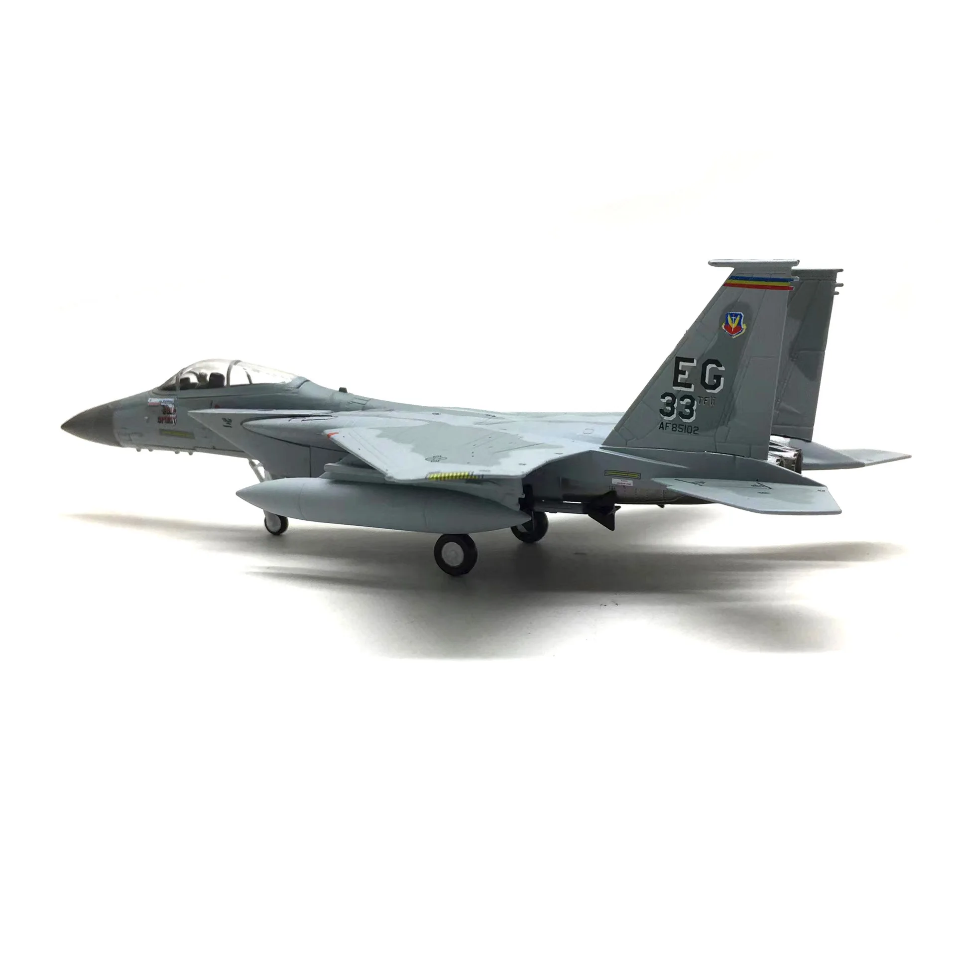 1/100 Scale US F-15C Fighter Model with Stand Professional Multipurpose Durable Realistic Airplane Model Plane Souvenir