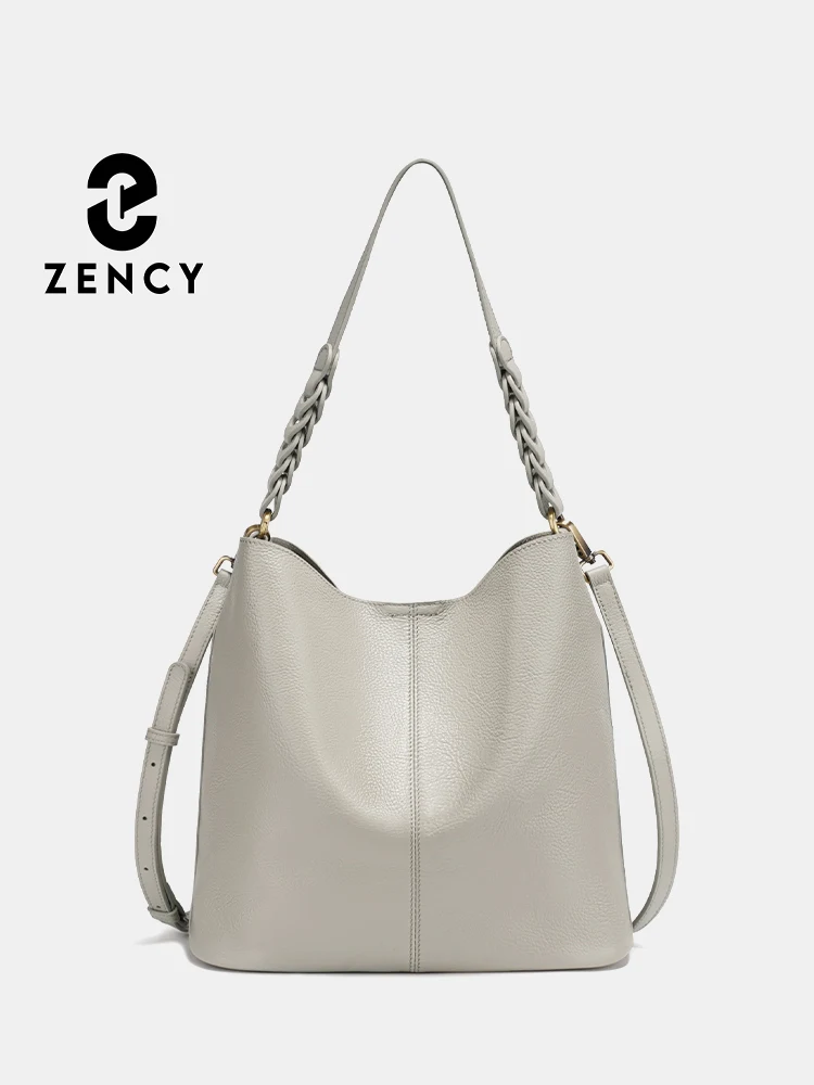 Zency Genuine Leather Women Designer Handbag Medium Ladies Hobo Shoulder Bag Crossbody for Everyday Use