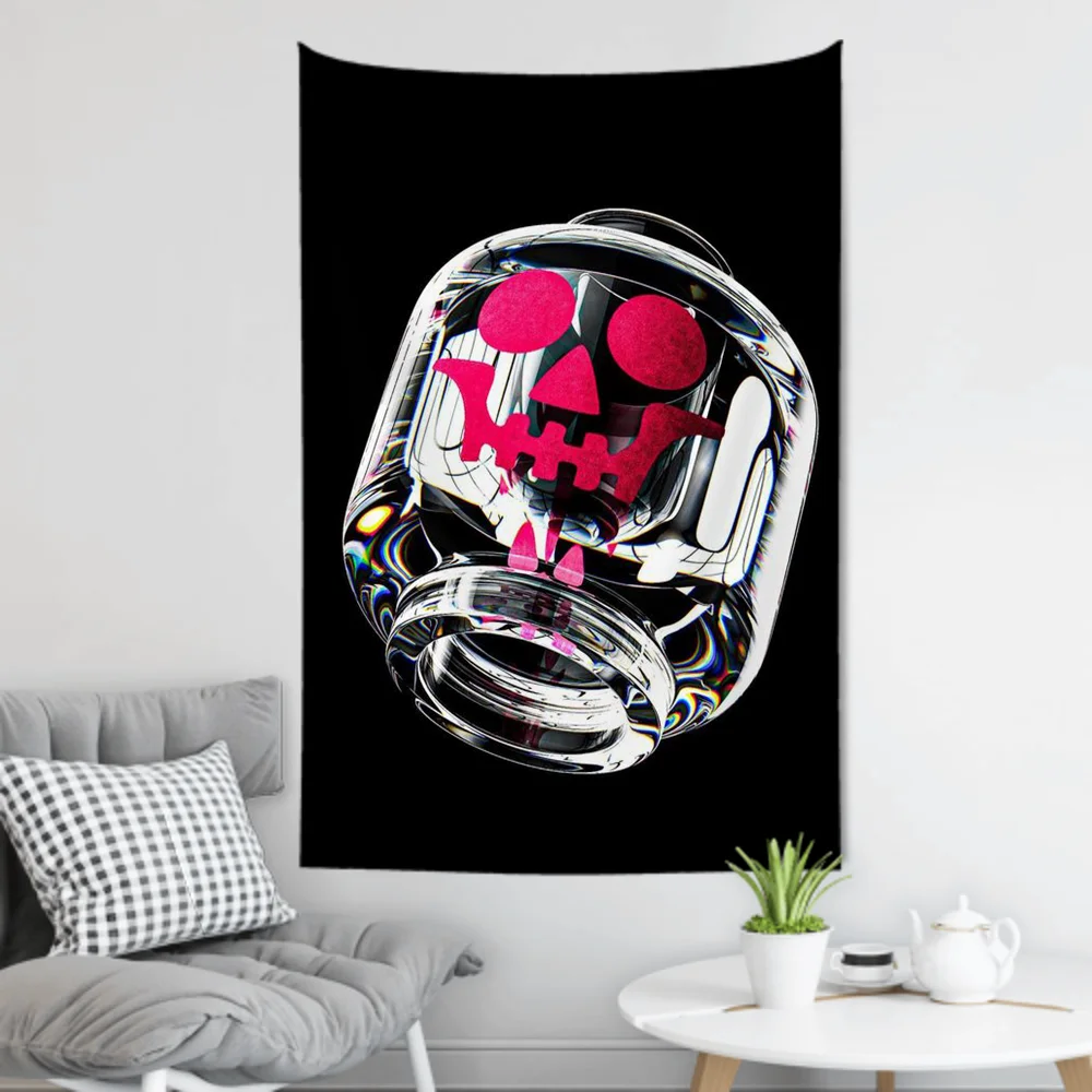 

Us Anime L-Lego Head 3D Tapestry Room Decor Wall Cloth Party Hanging Background Room Decor Baby Room