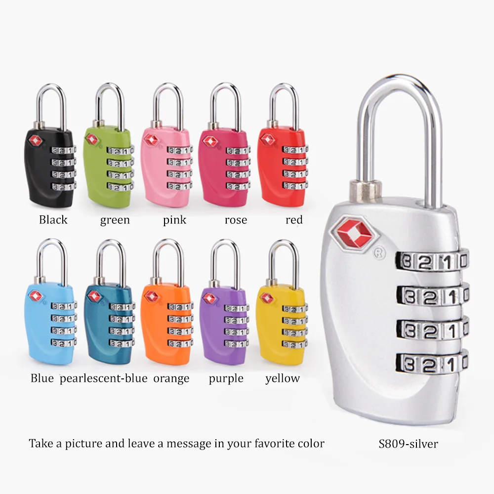 Stylish and firm luggage customs lock padlock Luggage lock pull rod box combination lock multi-color manufacturers spot