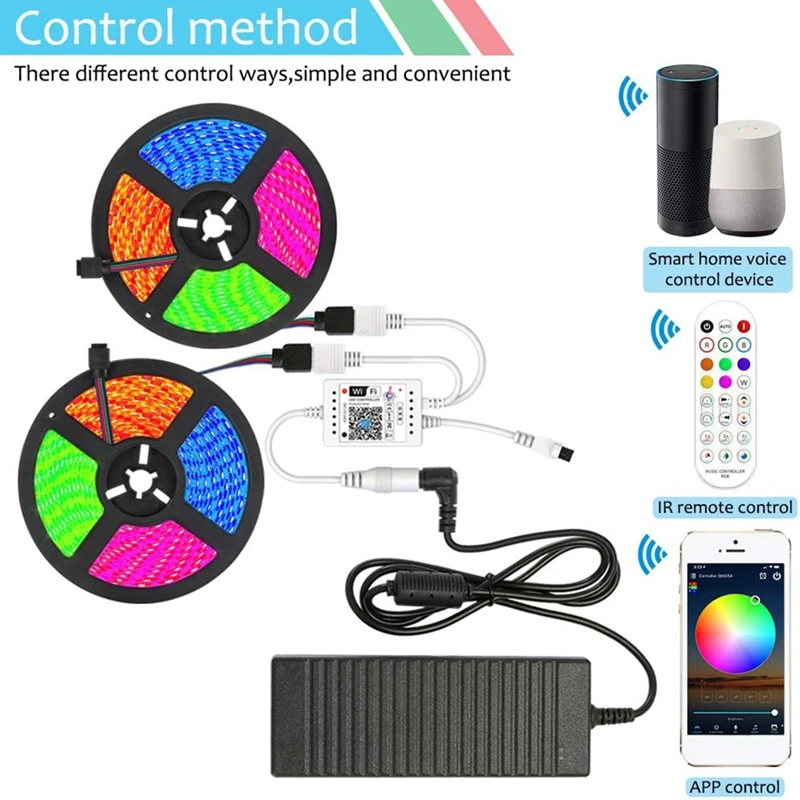 Wifi Smart RGB Music Controller For LED Strip Light + Infrared Remote Control 24 Keys Wireless For Color Strip Lights