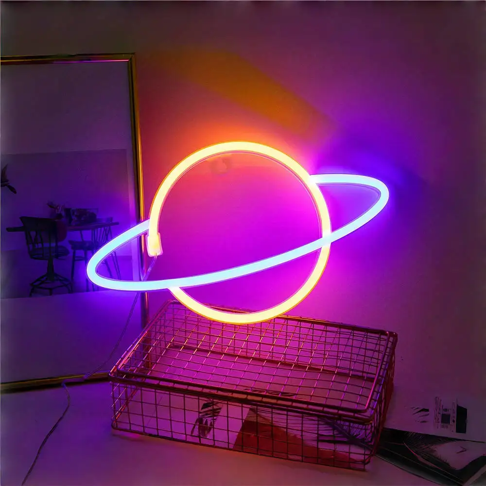 1pc Lightning Neon Light, Creative LED Sign Wall Light USB/Battery Night Light for Home Bedroom Party Christmas Decor Kid Gift