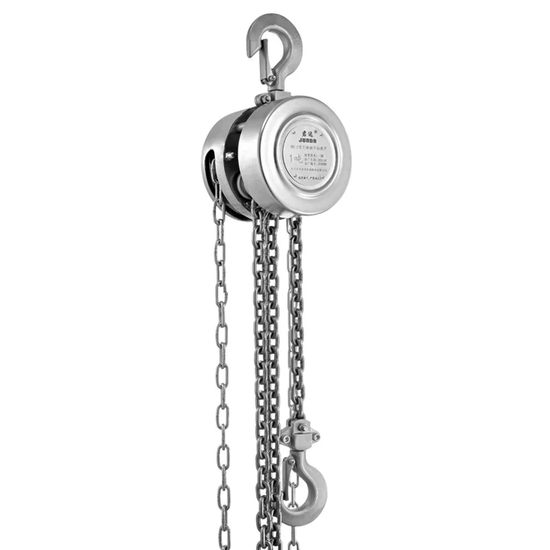 304 stainless steel chain hoist 1 ton 2 tons anti-corrosion rust all stainless steel round lifting backchain manual hoist