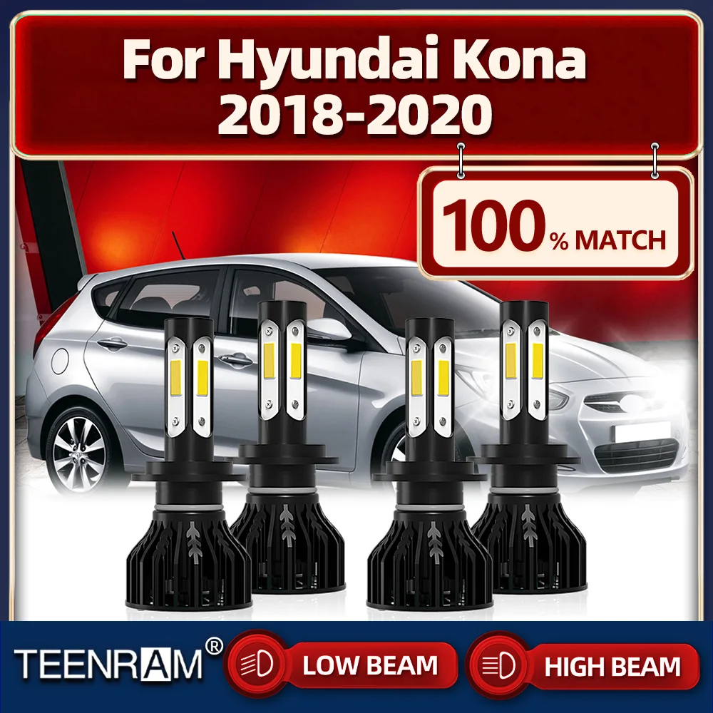 

240W H7 LED Headlamps Bulbs 40000LM Canbus Error Free Car Headlight 12V 6000K Plug And Play For Hyundai Kona 2018 2019 2020