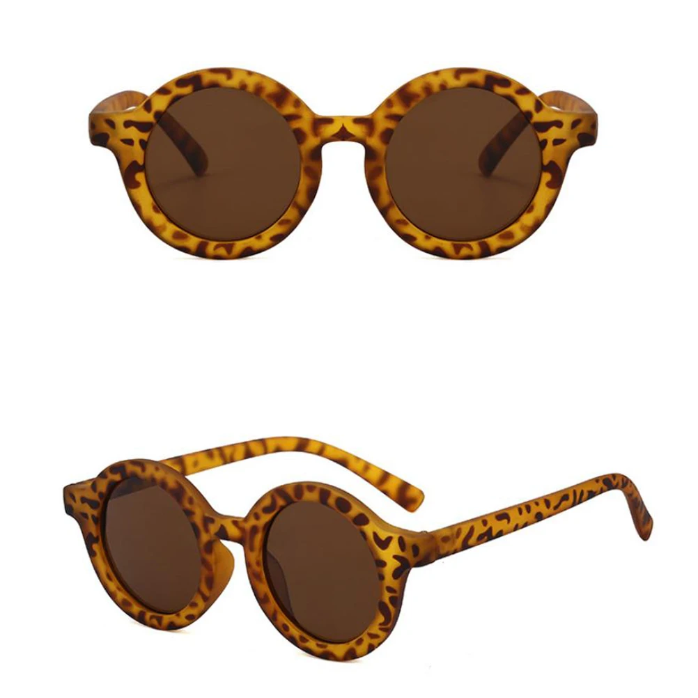 

Children Sunglasses Kid Lightweight Durable PC Resin Large Lens Outdoor Leopard Grain Girls Boys Toddler Sun Proof Shades Pink