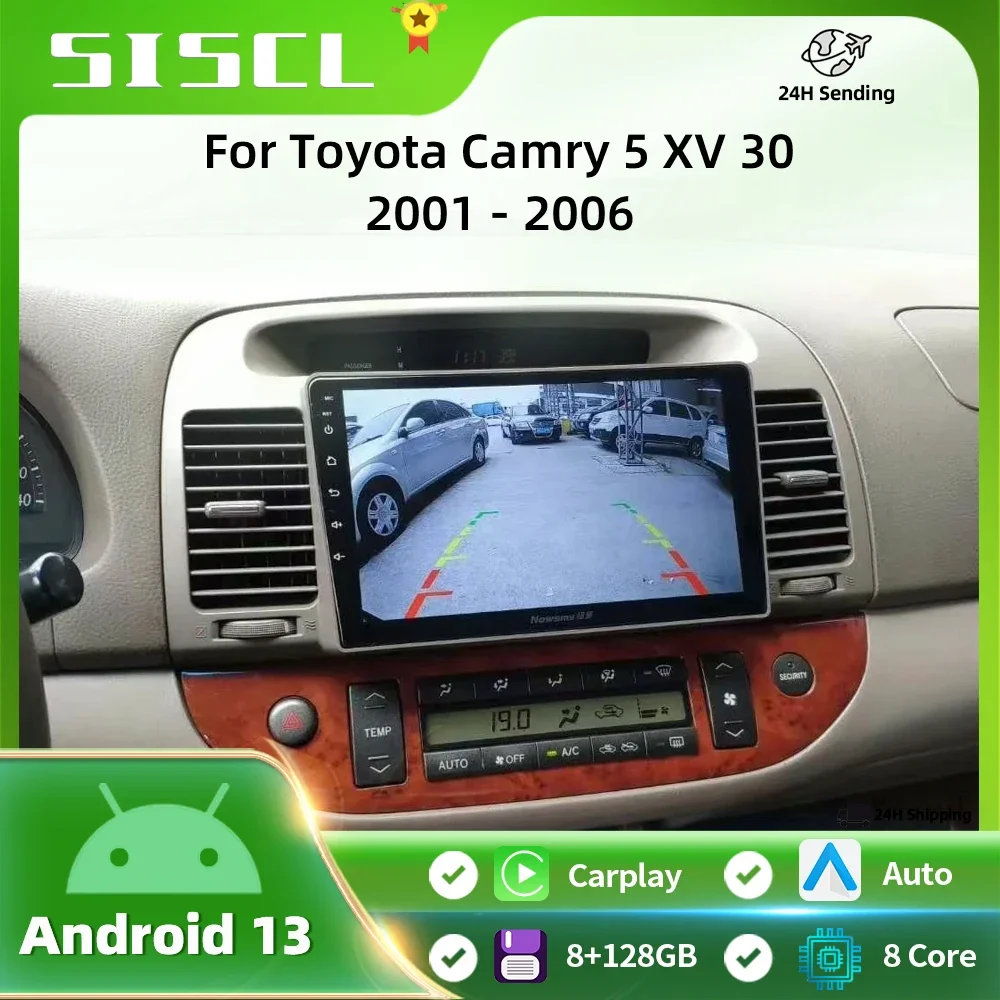 

Android 16 Carplay Car Radio For Toyota Camry 5 2002 2003 2004 2005 2006 Multimedia Video Player GPS Navigation 2 Din DVD Stereo