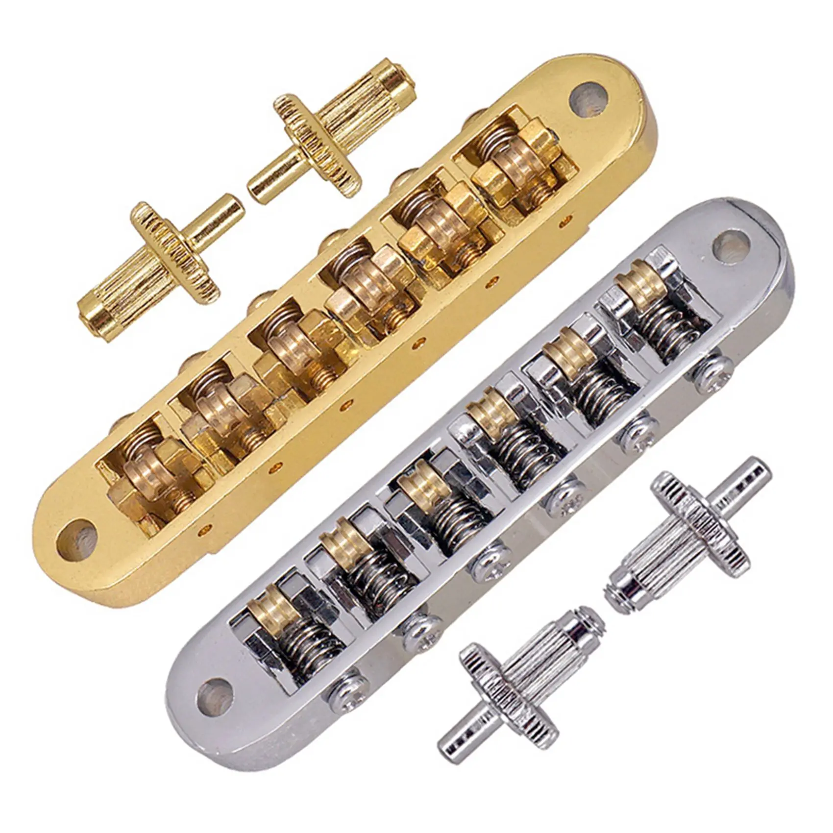 

[AD12] 2X Серебряный электрический роликовый бридж Tune-O-Matic для электрогитары LP, сделано в Корее