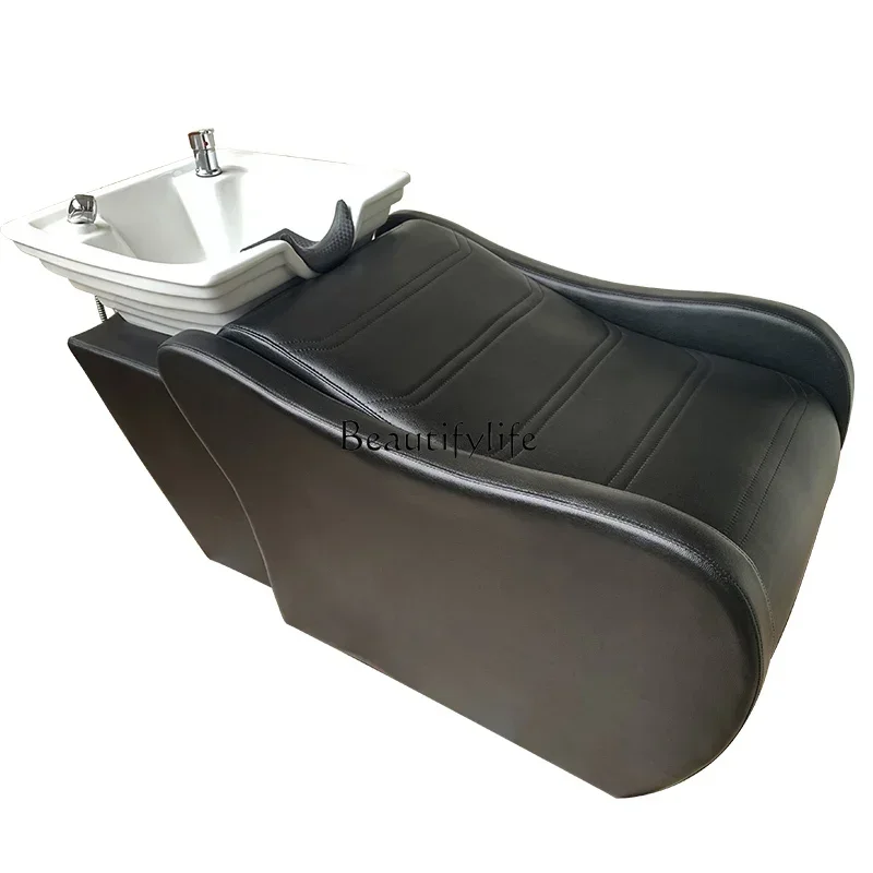 

Lying Half Shampoo Chair Hair Saloon Dedicated Flushing Massage Couch Hair Salon Ceramic Basin