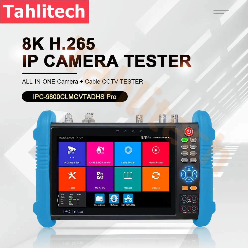 Hot 8K CCTV Video Tester Monitor IPC Tester 8MP AHD TVI CVI Tester Wifi PoE HDMI VGA Cable Testing Tool IP Camera Tester Kit