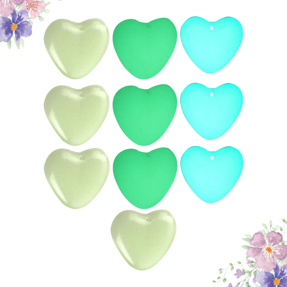 

10 шт. подвески для браслетов, милые ювелирные изделия, подвеска в форме сердца в форме кристалла, красочные камни в форме сердца, висячие подвески