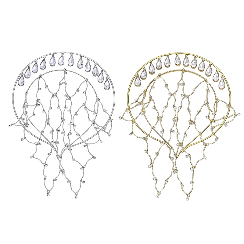 HX6F Shining Rhinestones Bridal Headpiece Hair Hoop For Weddings And Special Event