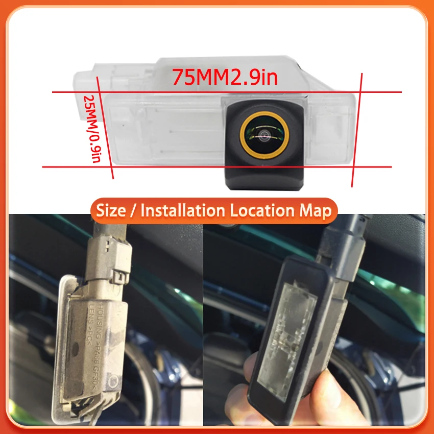 170° Vehicle Reverse Camera For Citroen C3 C4 C5 Aircross C6 C8 C3-XR CCD 1080P FishEye Car Rear View Camera HD Night Vision