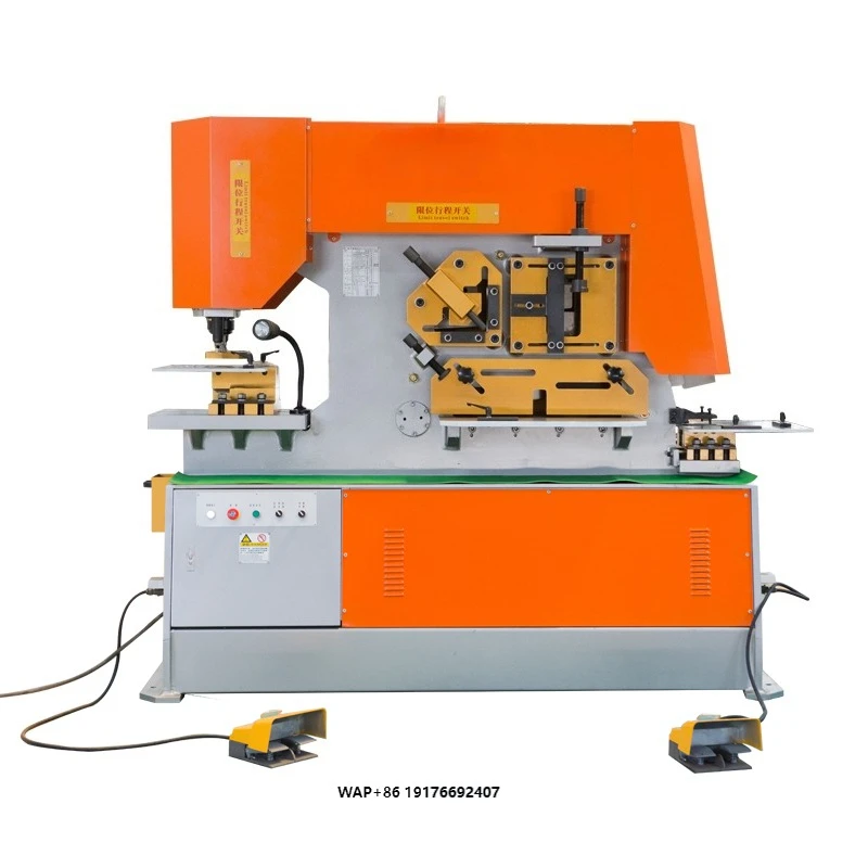 Construction Industries Combined Punching Shearing Equipment Hydraulic Ironworker Machine