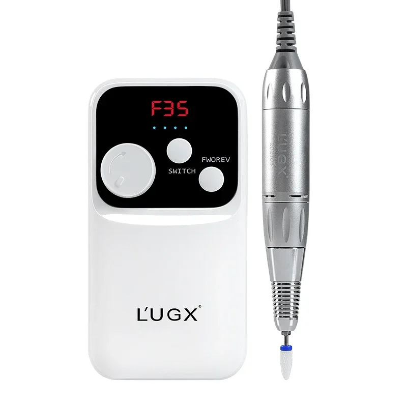 LUGX Professional 35000rpm Acrylic Cordless Electric Rechargeable Portable Nail Drill Machine