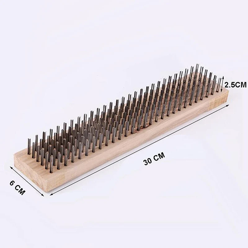 Stainless Steel Wire Brush Industrial Rust Removal Large Floor Brush Head Factory Courtyard Deck Road Moss Hard Bristle Cleaner