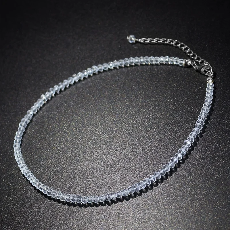 Sparkling Classic Noble Multi-color Artificial Crystal Necklace Neck Jewelry For Birthday Valentine\'s Day Lovers Gifts