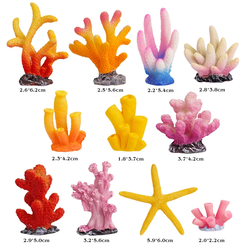 Decorazione del serbatoio di pesce di corallo artificiale Starfish Resin Reef Landscape accessori per la decorazione dell\'acquario ornamenti da