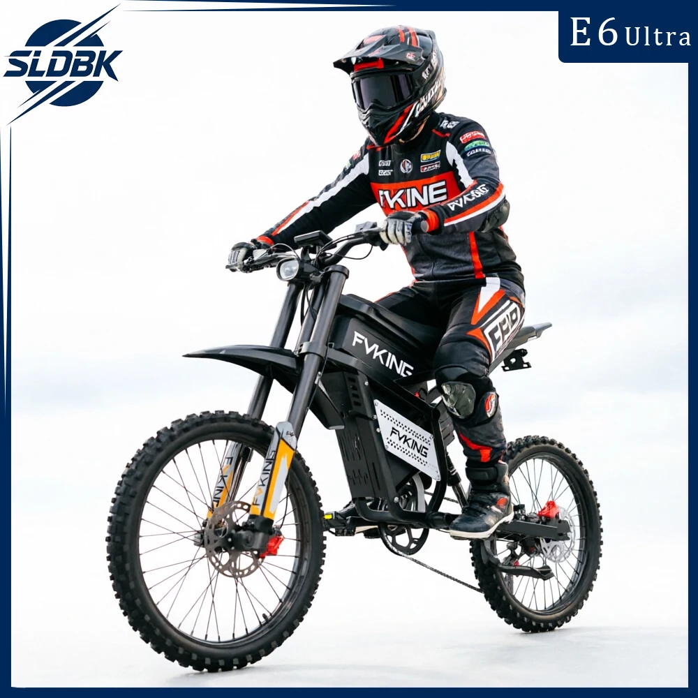 

SLDBK E6 Ultra Electric Bike 6000W Peak Electric Dirt Bike 60V 30AH Battery 100km Speed 80Kmh Mountain Electric Motorcycle Adult