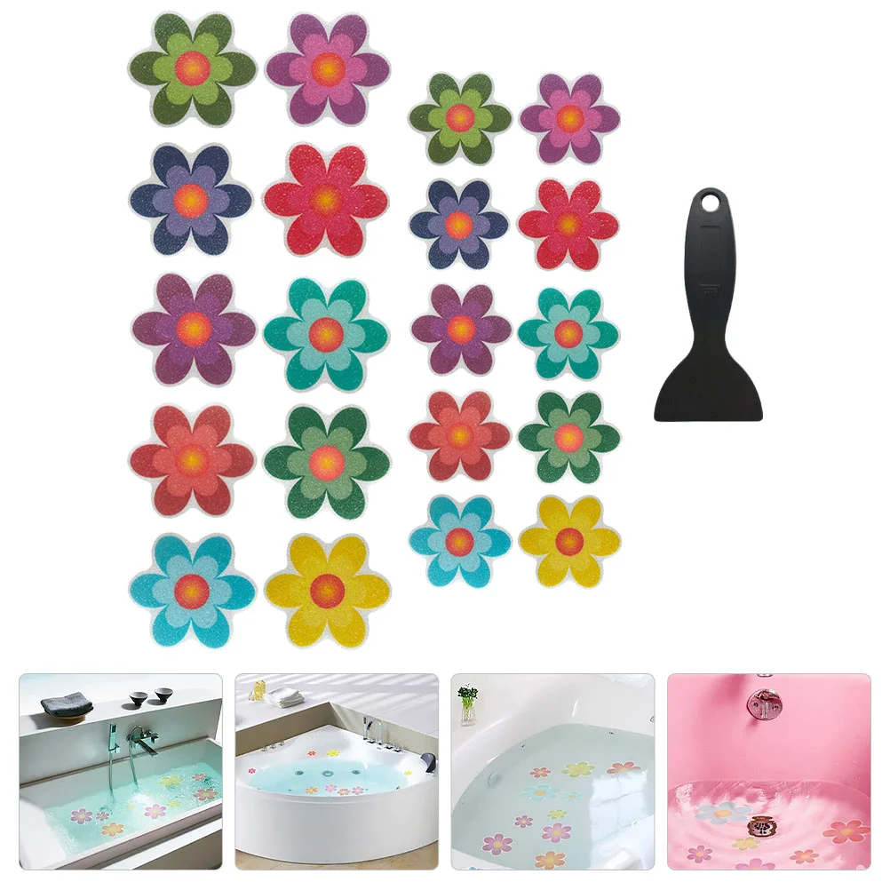 

Anti-skid Stickers for Flowers Sunflower Anti-slip Non-slip Applique Bathroom Pvc Cartoon Bathtub Decals Non-skid Child