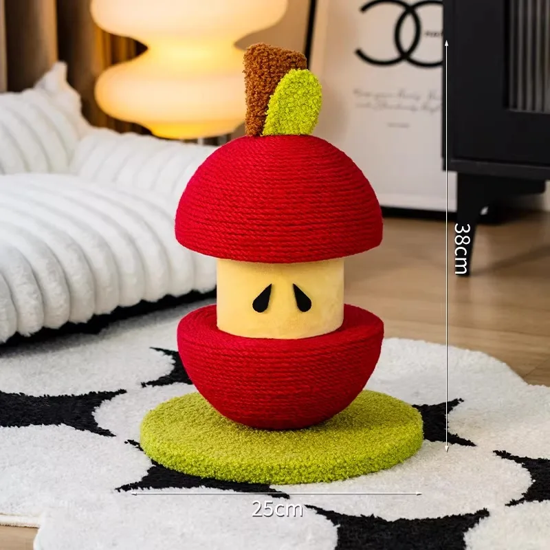 The cat scratching board is resistant to scratching and cannot drop chips. Large vertical cat scratching column climbing frame