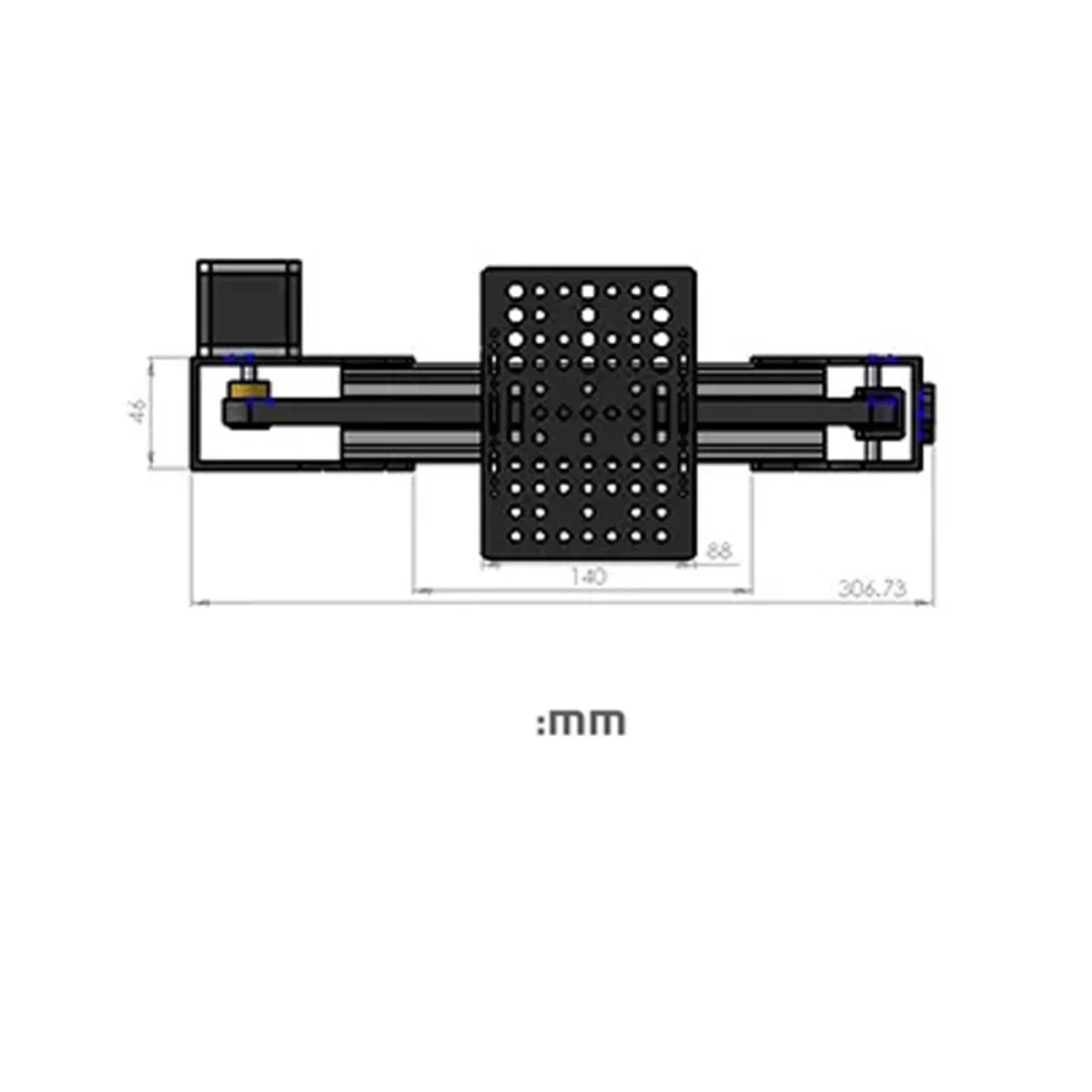 Aluminum Alloy, 52mm Stroke Timing Belt Linear Slide Actuator – 42 Stepper Motor,
