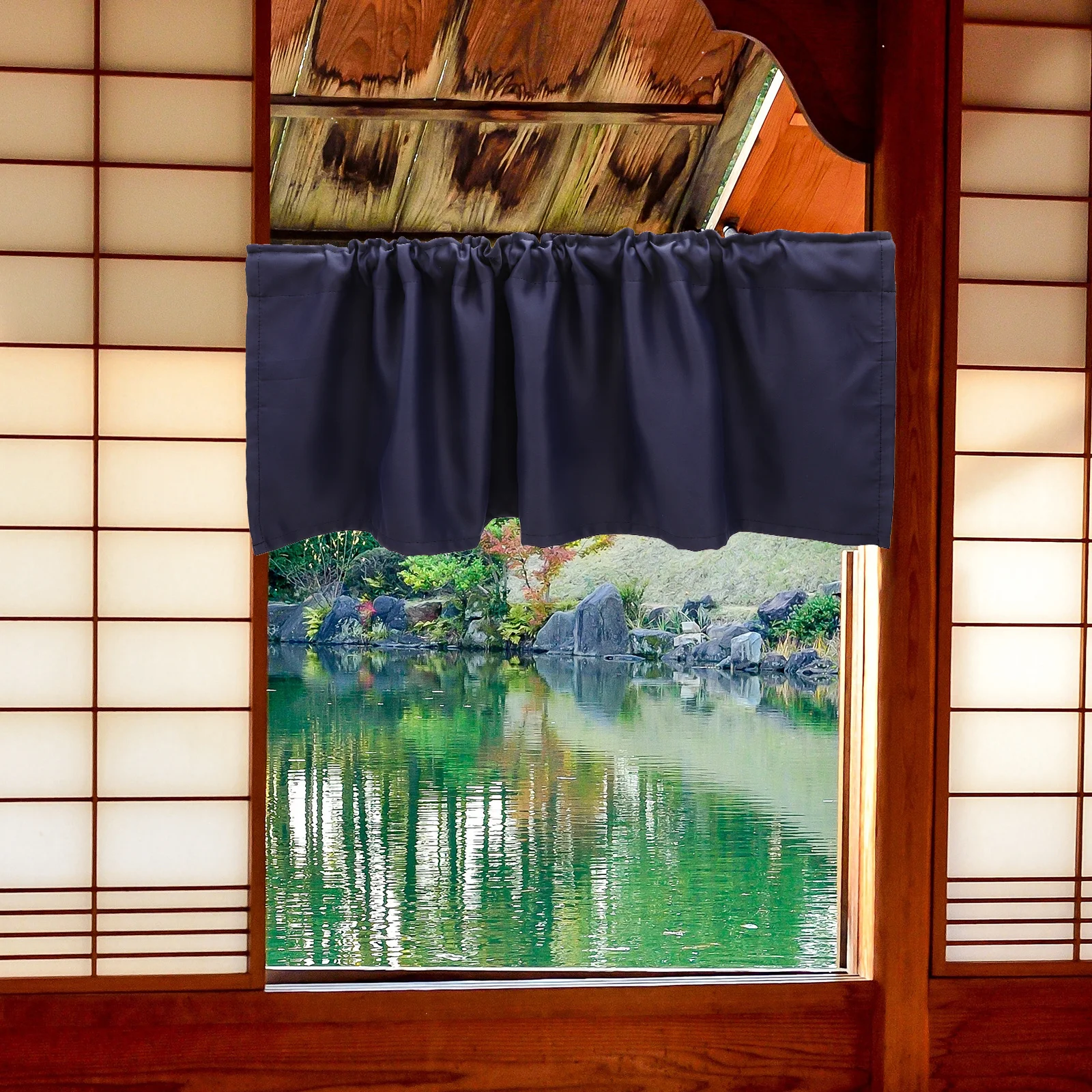 

Short Curtain Valance Window Valance Polyester Cotton Rod Pocket Kitchen Bathroom Living Room Small Window Curtains Gray