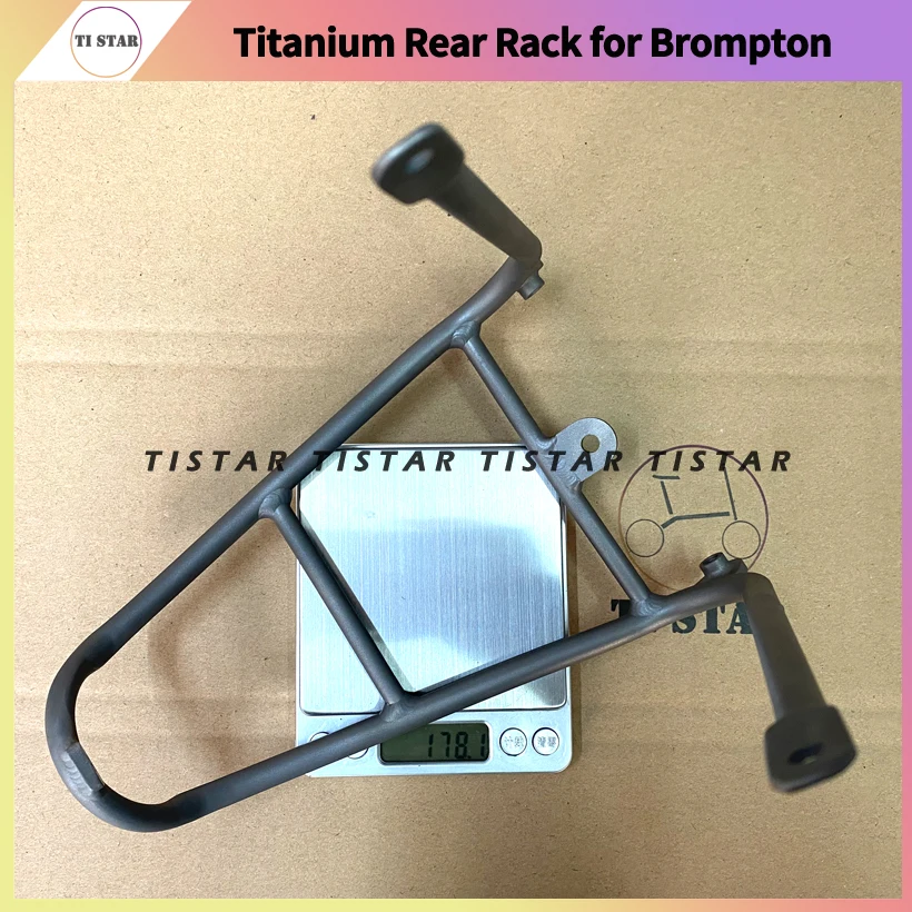 Titanium Rear Rack for Brompton, Lightweight Luggage Shelf Carriers, Mudguard for Triangle, Q-Type, Mudguard 178g