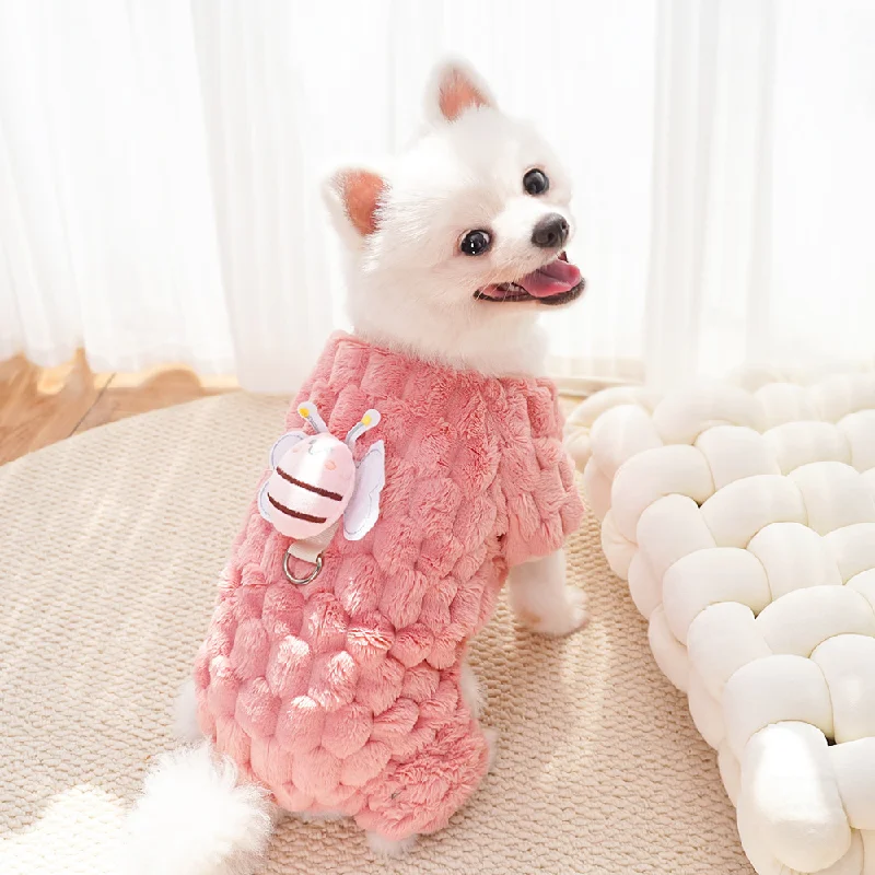 For Dogs Winter Warm Clothes Puppy Jumpsuit Small Medium Pet Bodysuit Elegant Four Legs Clothing Pomermain Chihuahua Costume