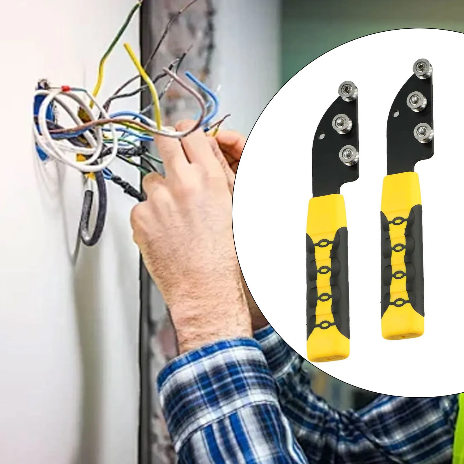 Efficient Work Companion 2PCS Portable Metal Wire Straighteners Offering Exceptional Control in Electrician Tasks