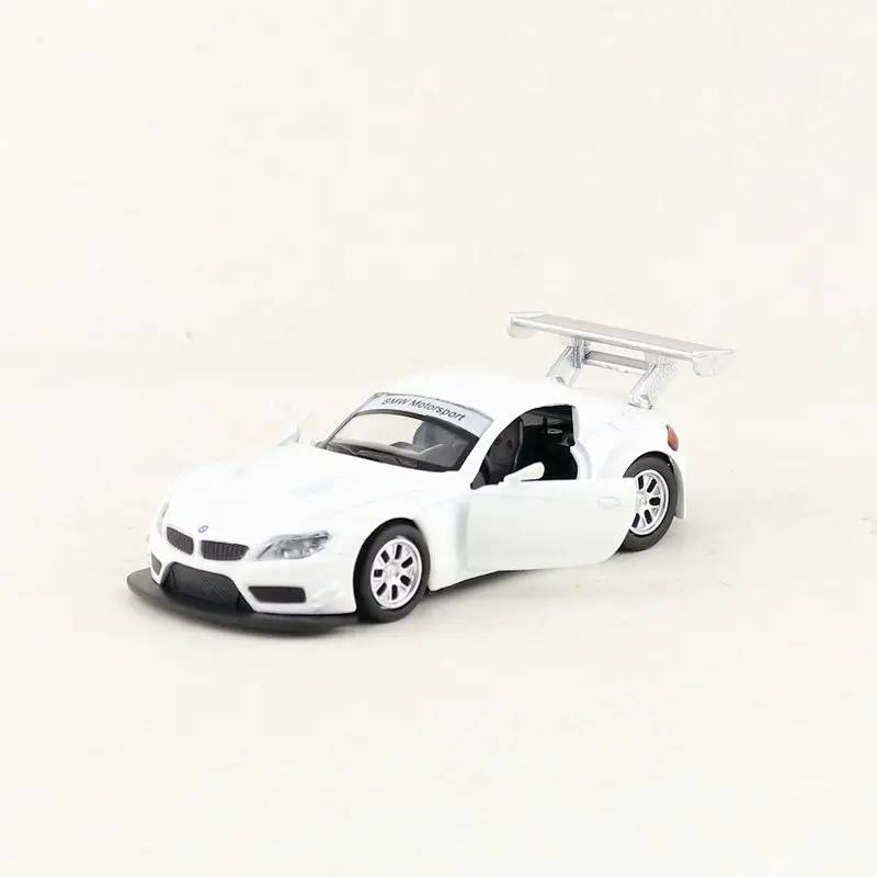 Diecast Metal Toy Model 1:38 Scale BMW Z4 GT3 Racing Car Pull Back Doors Openable Educational Collection Gift Kid Match Box