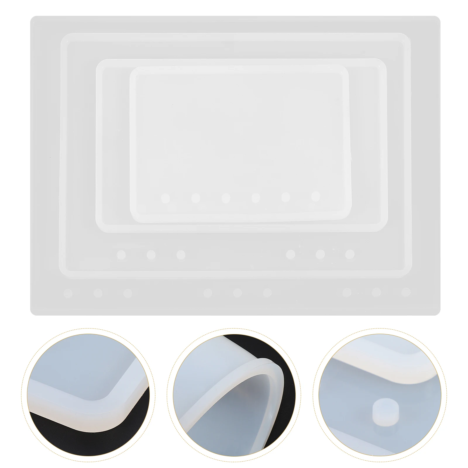 4 Pcs Crystal Epoxy Mold Notebook Silicone Resin Molds Tray for Books DIY Silica Gel Cover