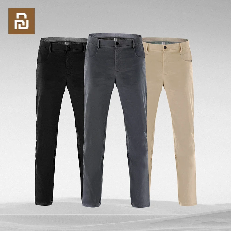 Youpin SKAH Men\'s Classic Casual Pants Business Fashion Stretch Cotton Straight Pants Spring Summer Solid Color Trousers Male