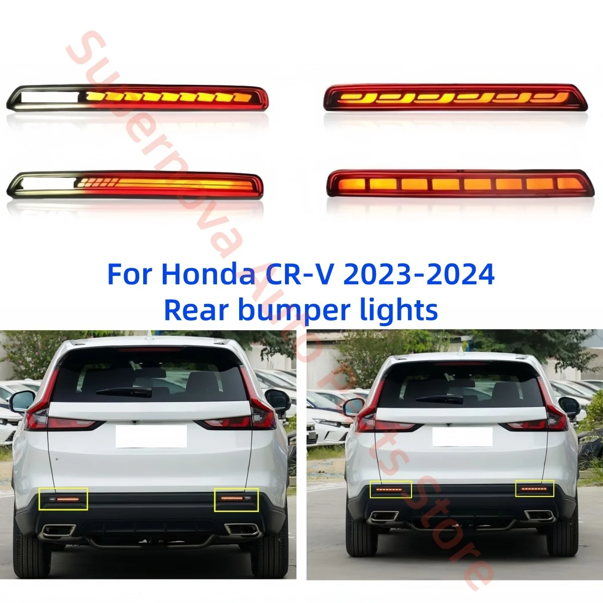 Automobile parts For Honda CR-V 2023-2024 Rear bumper light Modification Brake lights Turn signal Driving light Three functions