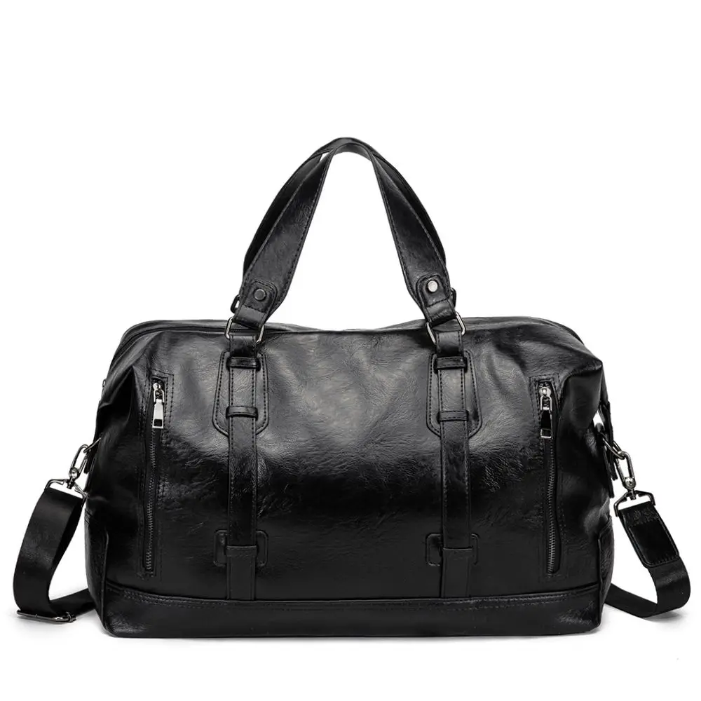 Men Handbag Leather Large Capacity Travel Bag Men Shoulder Bag Male Travel Duffle Tote Bag Casual Messenger Crossbody Bags