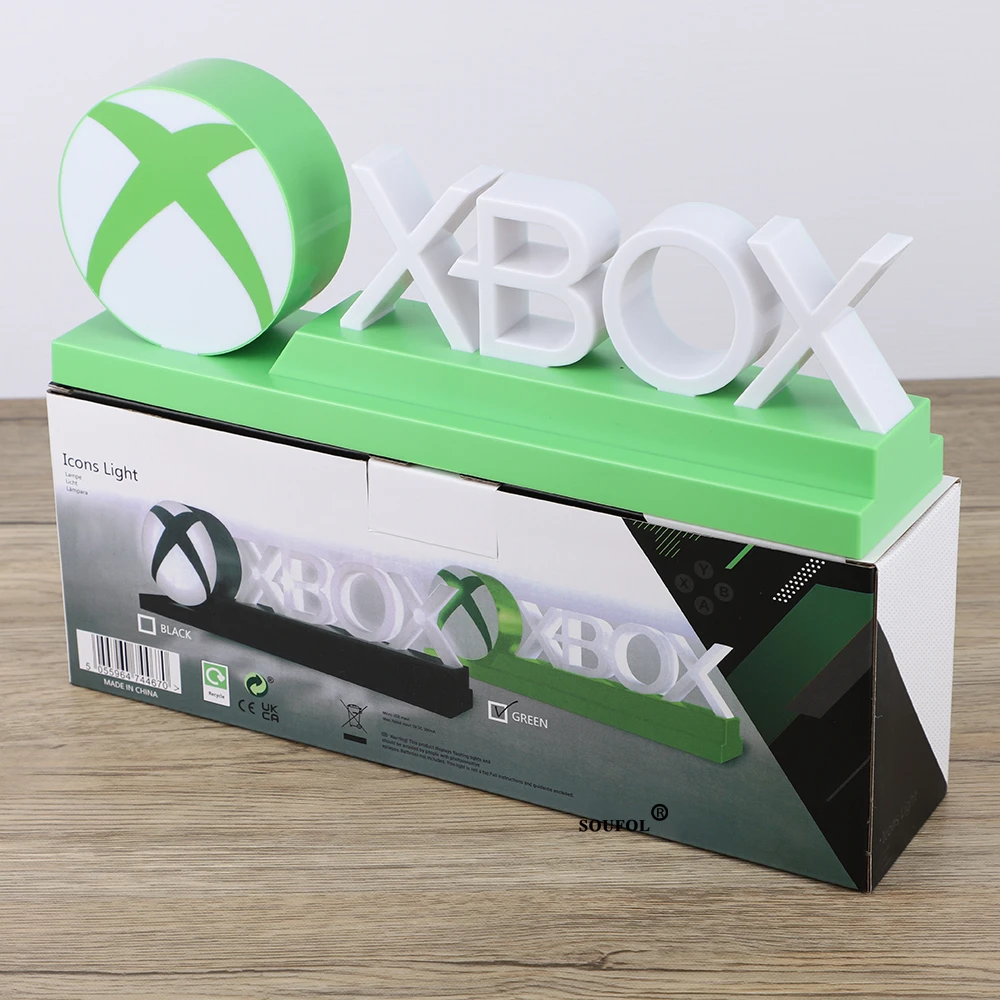 2025 جديد الألعاب النيون أيقونة أضواء مصباح ل X-BOX تسجيل لعبة التحكم الصوتي ديكور LED الجدول مصباح الموسيقى أجواء ضوء الليل