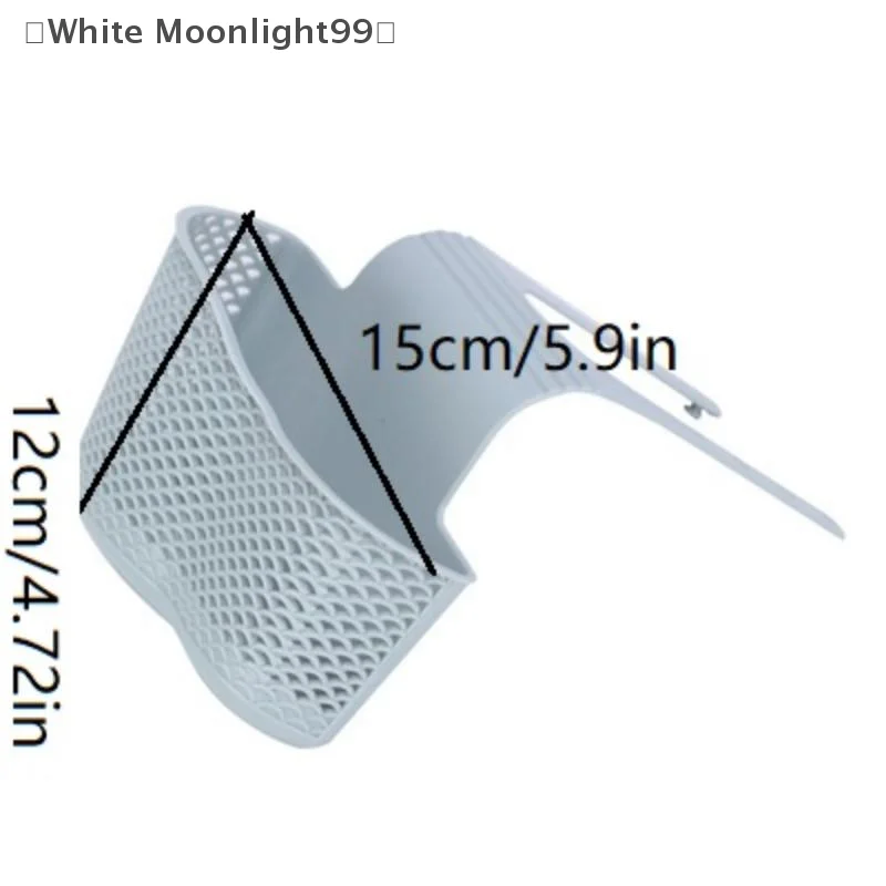 Bild 7: ómWhite Parque Waschbecken Abtropfkorb zum Aufhängen, verstellbares Küchenzubehör, Waschbeckenbeutel, Seifenschwamm, Regal, Wasserhahnhalter für Badezimmer