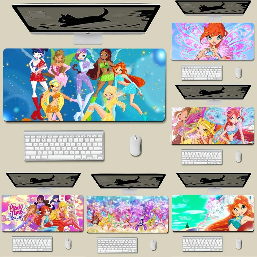 

W-Winx Beauty Club Cartoon Mousepad New Arrivals Large Gaming Mousepad L XL XXL Gamer Mouse Pad Size For Keyboards Mat