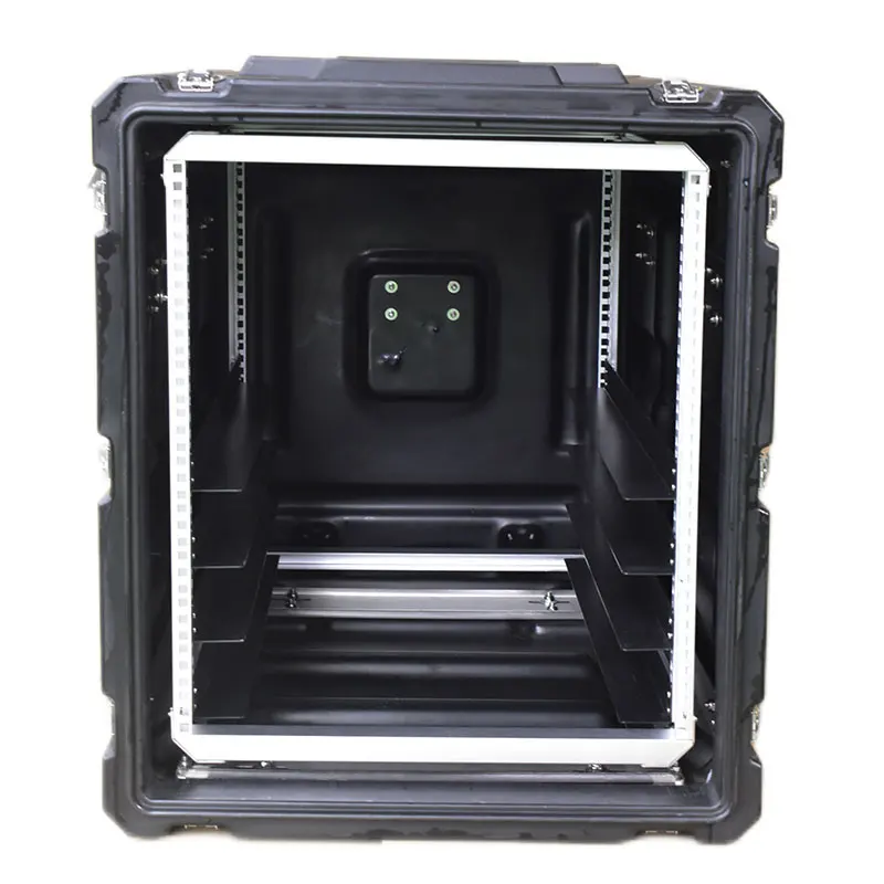 12U Aluminum Lining Plastic Rack Case, Shockproof, Waterproof, Storage, Transportation, Aviation, IP65 Protection, Customizable