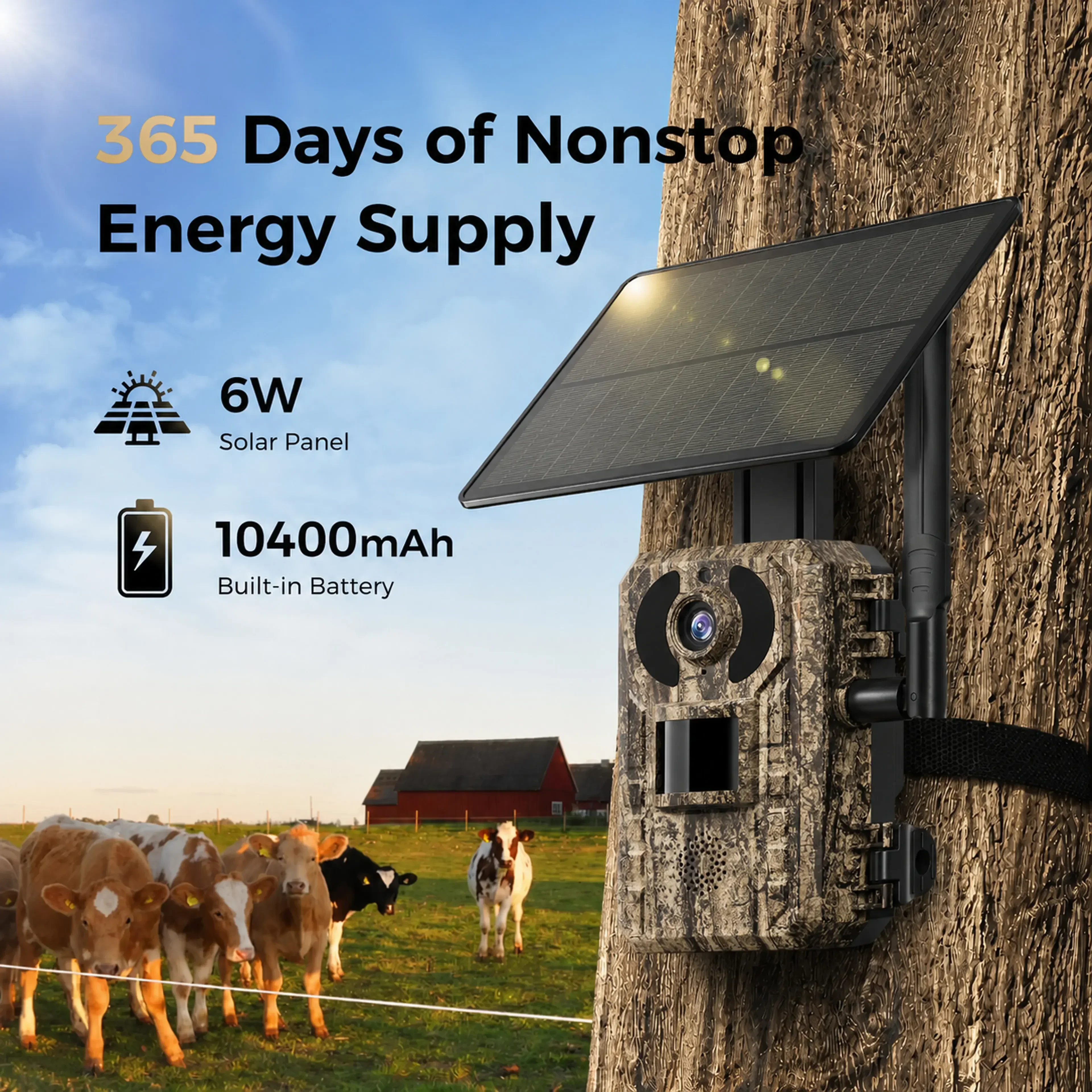 กล้องดักถ่ายสัตว์ป่าพลังงานแสง - Hunting Game Camera Night Vision No Glow บทวิจารณ์และราคา