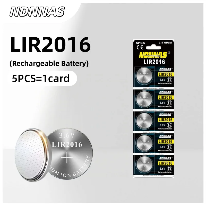LIR2016 3.6V 20mAh 1-10PCS Rechargeable Lithium Coin Battery, Long Lasting Power for Calculator, Toys, Remotes view 3