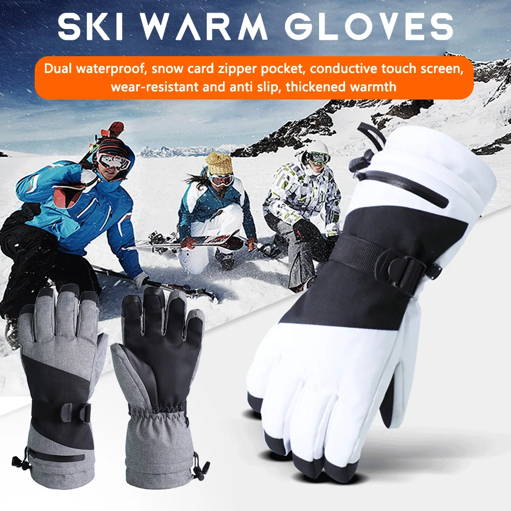 High Density Cycling Gloves Waterproof 5 Finger Warm Gloves For Skating