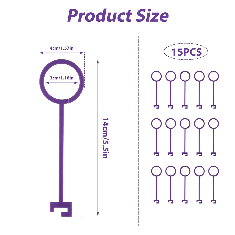 15Pcs 5.5x1.6 pollici supporto per piccioni in argilla viola supporti per bersagli in argilla Clip per bersagli universali vari metodi di sospensione