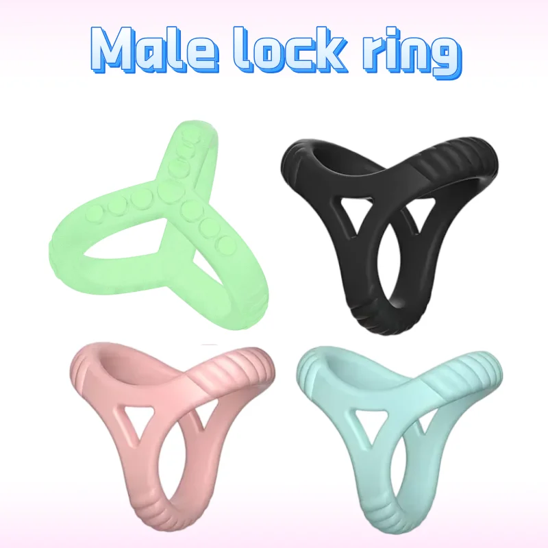 

3 Color Cock Rings Silicone Ball Stretcher Delay Ejaculation Penis Ring Sex Toys Adjustable Semen Lock Ring SM Sleeve Men Gay