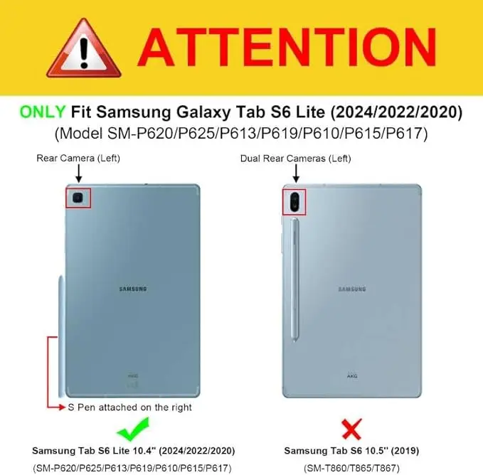 For Samsung Galaxy Tab S6 Lite 10.4 inch P610 P615 P620 With Backlit Keyboard Detachable Keyboard Case For Galaxy Tab P625 P613