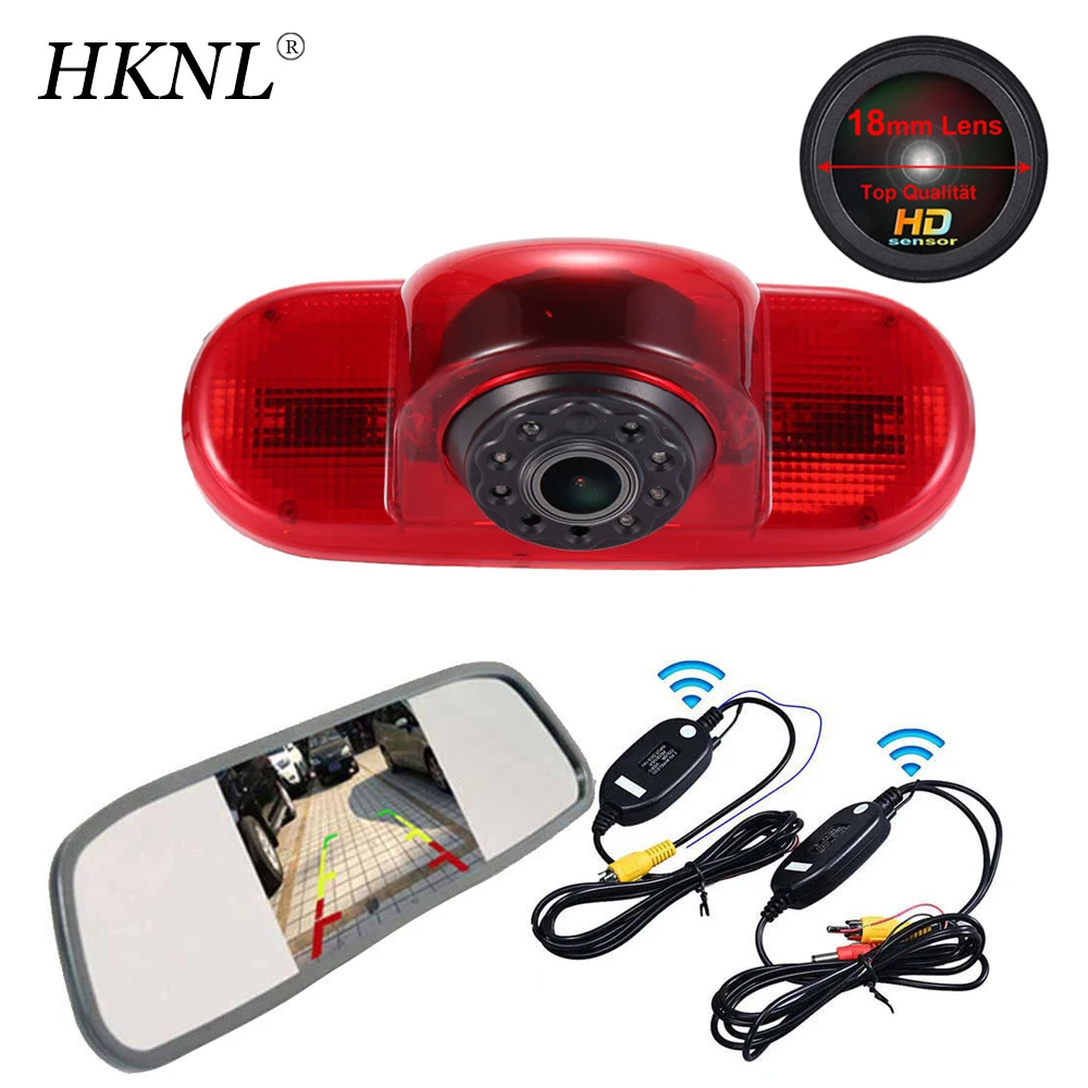 

HKNL HD lens Car Rear View Camera Mirror 2.4GHZ Wireless For Opel Vivaro surf concept 2015-2017 Movano X70 BJ Kasten Brake light