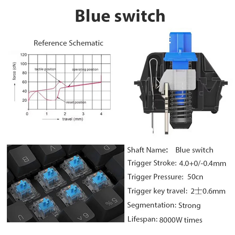 Saklar Keyboard mekanis, 1/5/10 buah saklar hitam merah biru cokelat, aksesori Keyboard Gaming halus dengan sumbu kustom senyap