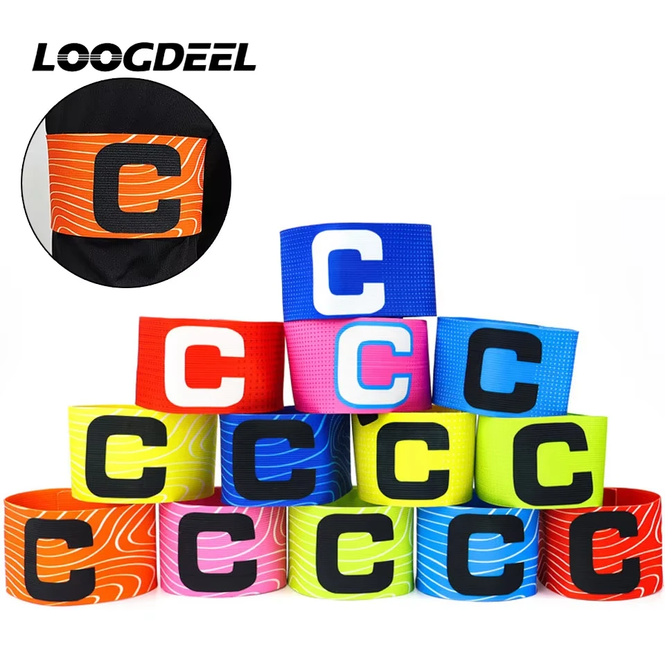 

Повязка на руку для капитана футбола Loogdeel, футбольная повязка на руку, лидер, подарок для соревнований, футбольный значок на руку, спортивная регулируемая повязка для игрока